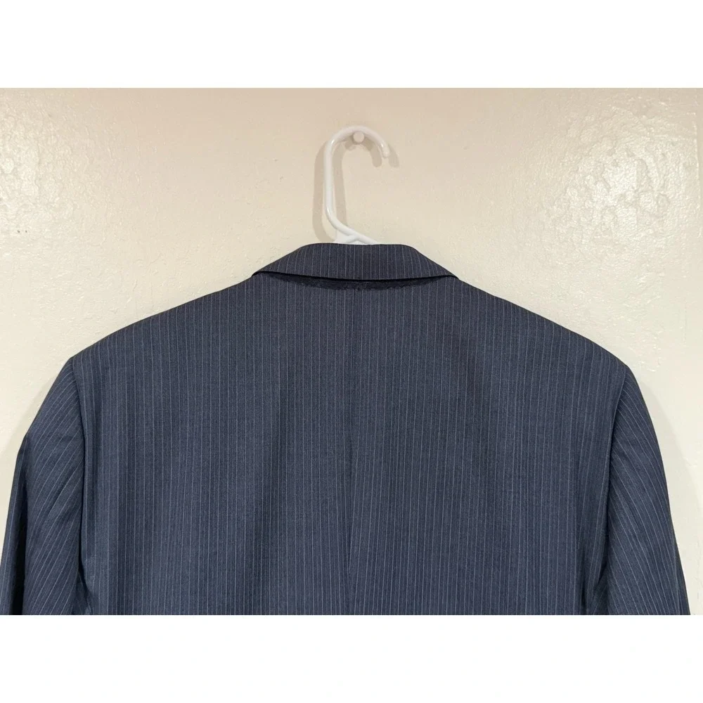 Brooks Brothers Mens SH Blue Pinstripe 100% Wool Blazer Sport Coat Size 42